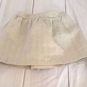 Toddler dress skirt gold and cream